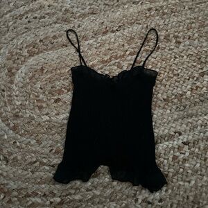 Elegant Black Crop Top